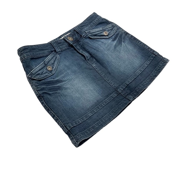 Y2K denim mini skirt blue in jean size 1 W30 L13,5 jean skirt - Picture 5 of 9